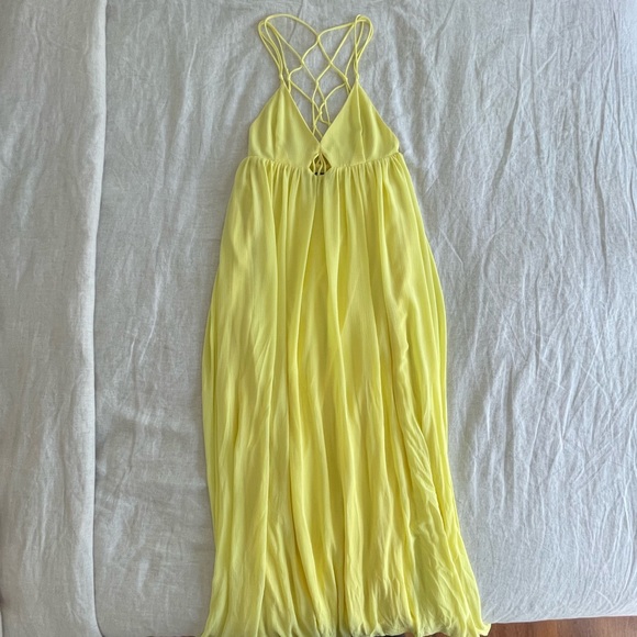 H&M Dresses & Skirts - Yellow Chiffon Strappy Maxi Dress